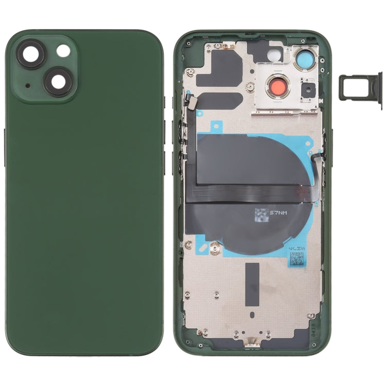 For iPhone 13 Battery Back Cover with Side Keys & Card Tray & Power + Volume Flex Cable & Wireless Charging Module, For iPhone 13 (Assembly)