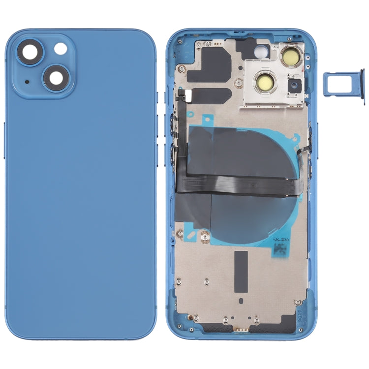 For iPhone 13 Battery Back Cover with Side Keys & Card Tray & Power + Volume Flex Cable & Wireless Charging Module, For iPhone 13 (Assembly)