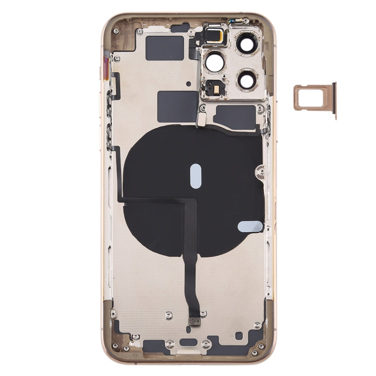 Battery Back Cover (with Side Keys & Card Tray & Power + Volume Flex Cable & Wireless Charging Module) for iPhone 11 Pro, For ip11 Pro, For iPhone 11 Pro, For iPhone11 Pro