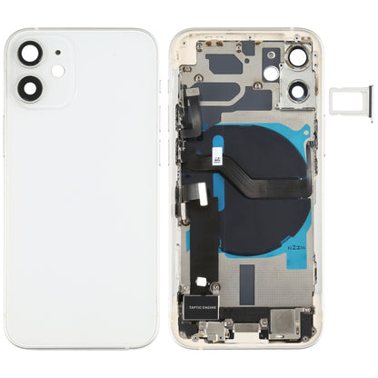 Battery Back Cover Assembly (with Side Keys & Speaker Ringer Buzzer & Motor & Camera Lens & Card Tray & Power Button + Volume Button + Charging Port & Wireless Charging Module) for iPhone 12 Mini, For iPhone 12 Mini (Assembly)