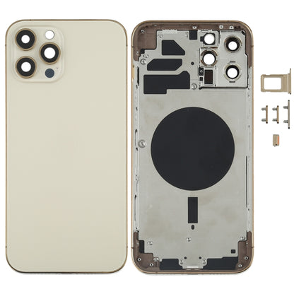 Back Housing Cover with SIM Card Tray & Side keys & Camera Lens for iPhone 12 Pro Max, For iPhone 12 Pro Max(with Card Tray & Side Keys), For iPhone 12 Pro Max(with SIM Card Tray & Side Keys)