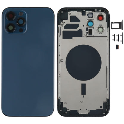 Back Housing Cover with SIM Card Tray & Side keys & Camera Lens for iPhone 12 Pro Max, For iPhone 12 Pro Max(with Card Tray & Side Keys), For iPhone 12 Pro Max(with SIM Card Tray & Side Keys)