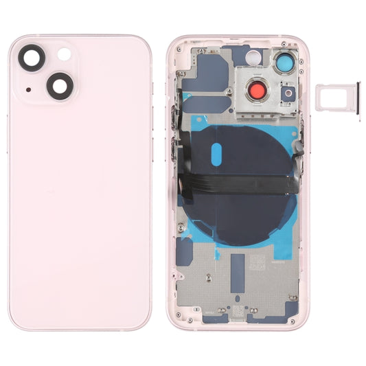 For iPhone 13 mini Battery Back Cover with Side Keys & Card Tray & Power + Volume Flex Cable & Wireless Charging Module, For iPhone 13 mini (Assembly)