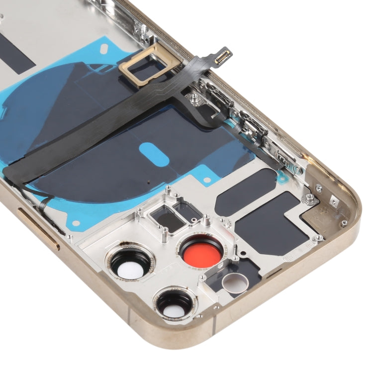 For iPhone 13 Pro Battery Back Cover with Side Keys & Card Tray & Power + Volume Flex Cable & Wireless Charging Module