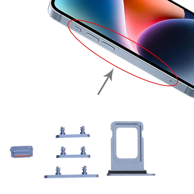 SIM Card Tray + SIM Card Tray + Side Keys for iPhone 14, For iPhone 14