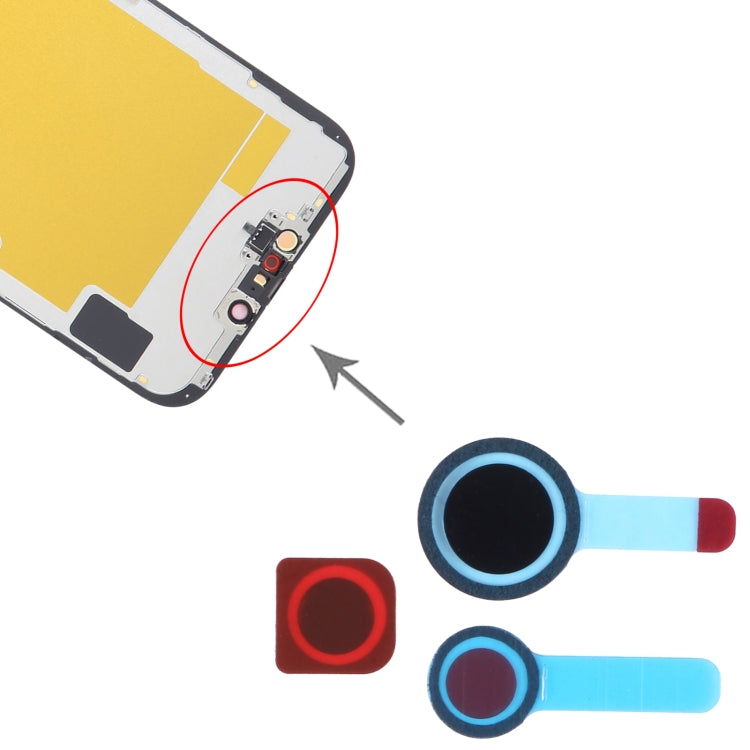 100/Set Front Camera LCD Shading Sealing Sticker for iPhone 14 / 14 Plus, For iPhone 14 / 14 Plus