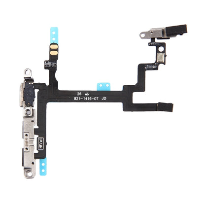 Power Button & Volume Button Flex Cable with Brackets for iPhone 5, For iPhone 5