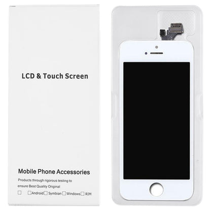 50 PCS Cardboard Packaging White Box for iPhone 5 LCD Screen, Packaging Box for i5