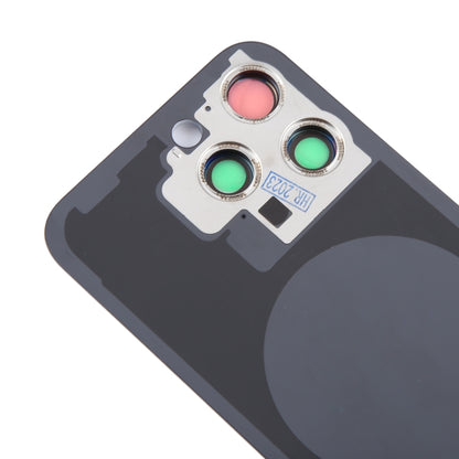 For iPhone 15 Pro Glass Battery Back Cover with Camera Lens Cover