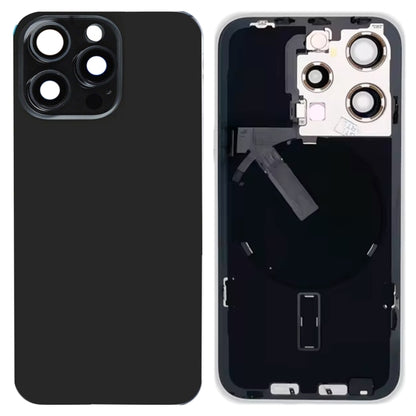 For iPhone 15 Pro Glass Battery Back Cover with Flash Bracket + Wireless Charging Module, For iPhone 15 Pro
