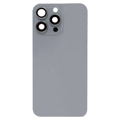 For iPhone 15 Pro Glass Battery Back Cover with Flash Bracket + Wireless Charging Module