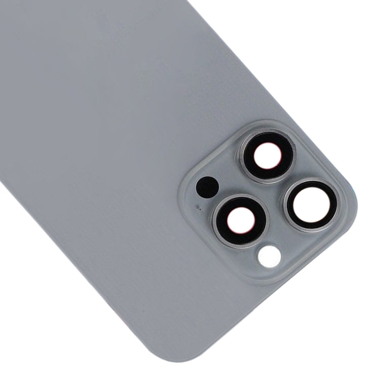 For iPhone 15 Pro Glass Battery Back Cover with Flash Bracket + Wireless Charging Module