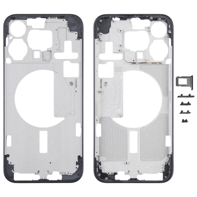 For iPhone 15 Pro Max Middle Frame Bezel Plate with Side Keys + Card Tray, Version:CE EU Version