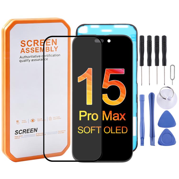 HXL Soft OLED Screen For iPhone 15 Pro Max