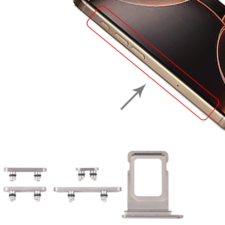 For iPhone 16 Pro Original SIM Card Tray + Side Keys