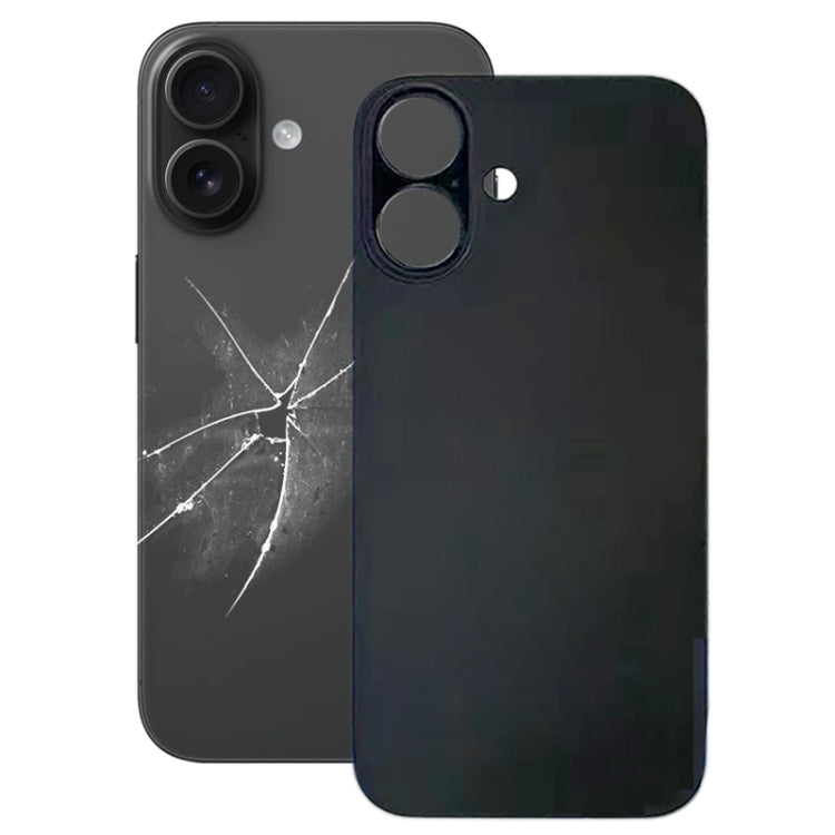 For iPhone 16 Easy Replacement Big Camera Hole Glass Back Battery Cover, For iPhone 16(Not Disassemble)
