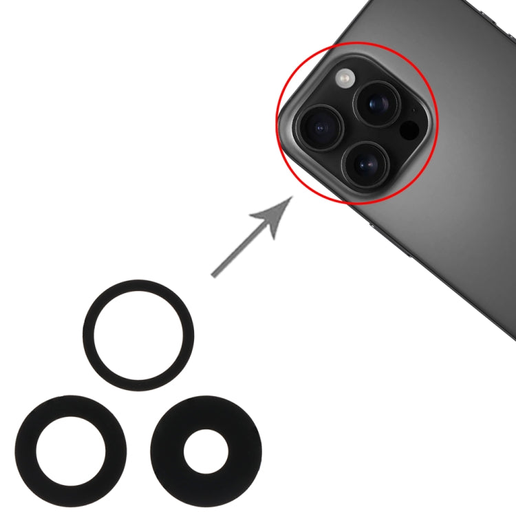 For iPhone 16 Pro / 16 Pro Max 3 in 1 Back Camera Lens, For iPhone 16 Pro / 16 Pro Max