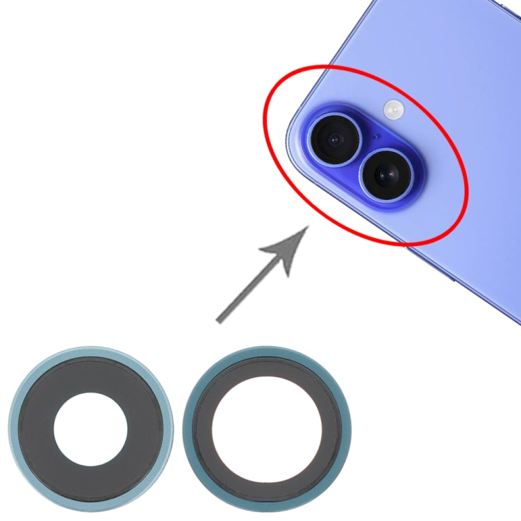 For iPhone 16 / 16 Plus Rear Camera Lens Cover, For iPhone 16 / 16 Plus