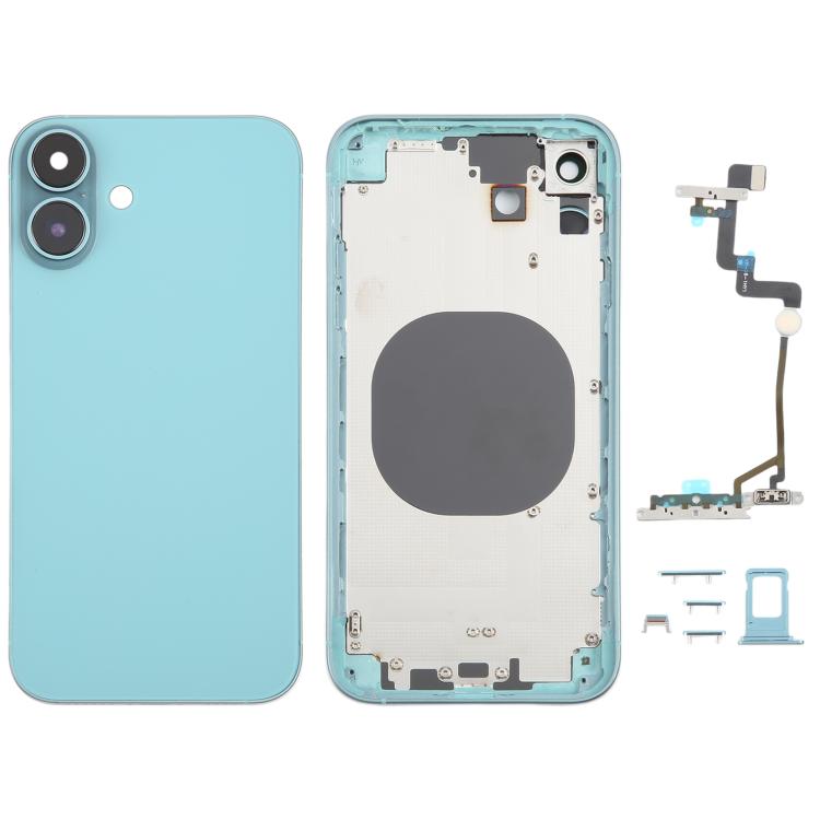 Back Cover with Appearance Imitation of iP16 for iPhone XR, Green, Blue, White, Black, Pink