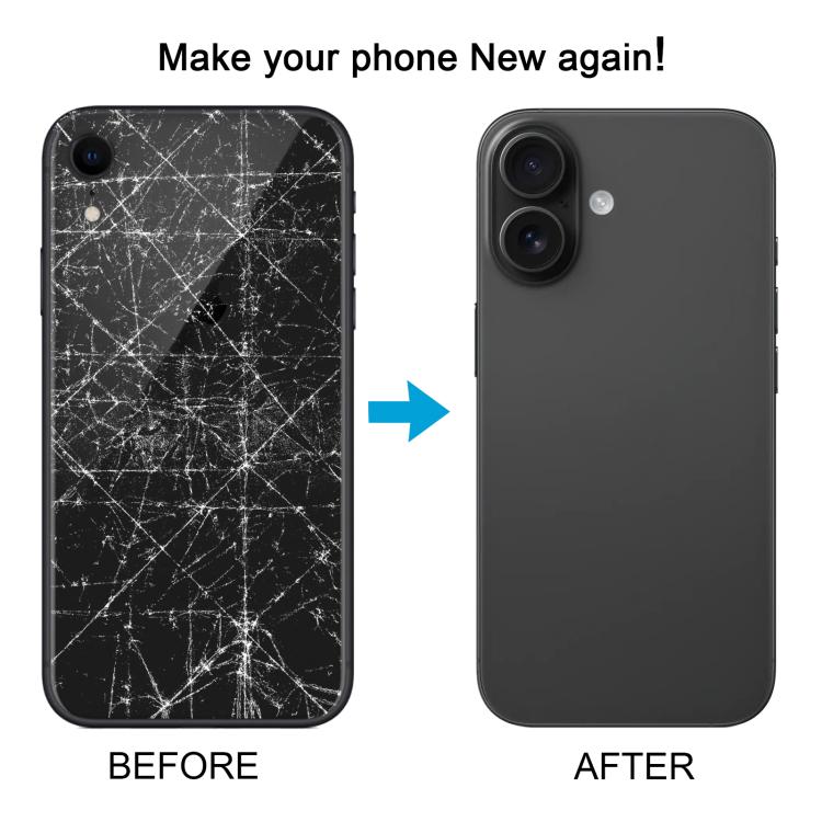 Back Cover with Appearance Imitation of iP16 for iPhone XR, Green, Blue, White, Black, Pink