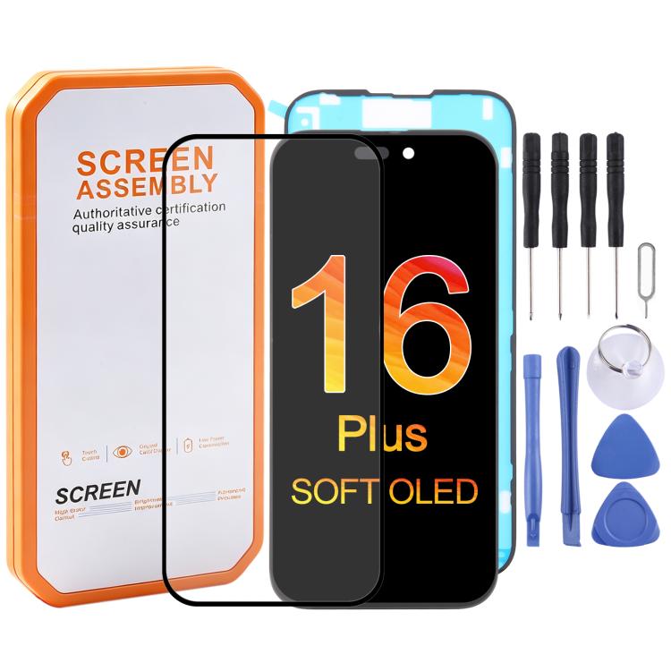 HXL Soft OLED Screen For iPhone 16 Plus