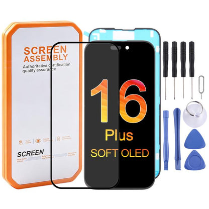 HXL Soft OLED Screen For iPhone 16 Plus
