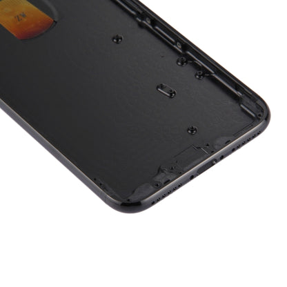 6 in 1 for iPhone 7 (Back Cover + Card Tray + Volume Control Key + Power Button + Mute Switch Vibrator Key + Sign) Full Assembly Housing Cover (Jet Black), For iPhone 7 Jet Black