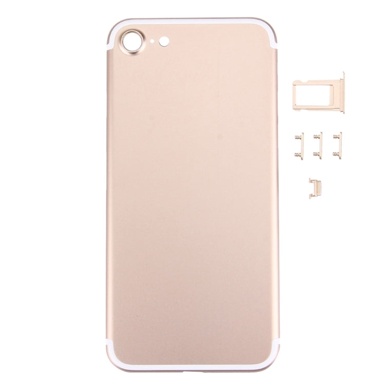 5 in 1 for iPhone 7 (Back Cover + Card Tray + Volume Control Key + Power Button + Mute Switch Vibrator Key) Full Assembly Housing Cover, For iPhone 7, For iPhone 7 with Side keys