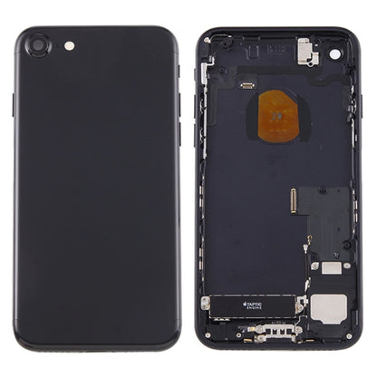 Battery Back Cover Assembly with Card Tray for iPhone 7, For iPhone 7 (Full Assembly), For iPhone 7 (Jet Black), For iPhone 7