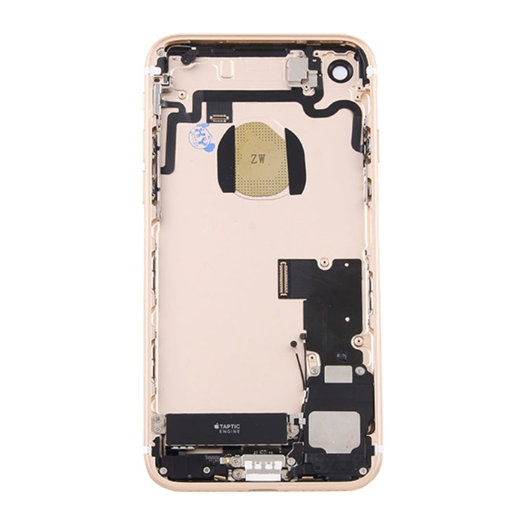 Battery Back Cover Assembly with Card Tray for iPhone 7, For iPhone 7 (Full Assembly), For iPhone 7 (Jet Black), For iPhone 7