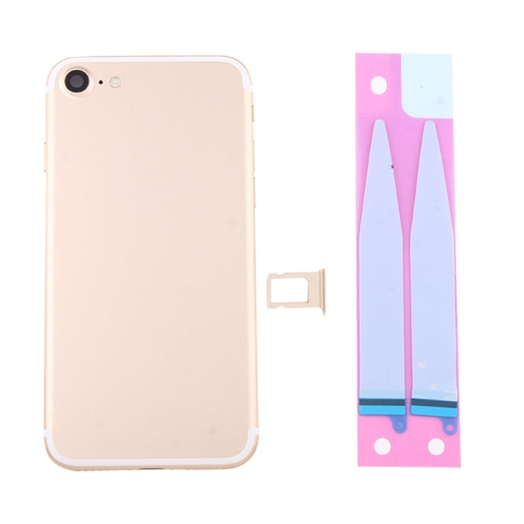 Battery Back Cover Assembly with Card Tray for iPhone 7, For iPhone 7 (Full Assembly), For iPhone 7 (Jet Black), For iPhone 7