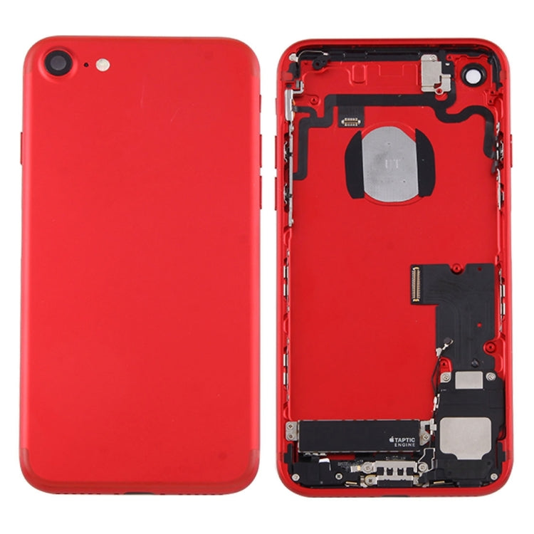 Battery Back Cover Assembly with Card Tray for iPhone 7, For iPhone 7 (Full Assembly), For iPhone 7 (Jet Black), For iPhone 7