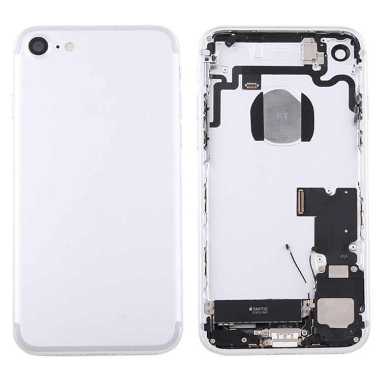 Battery Back Cover Assembly with Card Tray for iPhone 7, For iPhone 7 (Full Assembly), For iPhone 7 (Jet Black), For iPhone 7
