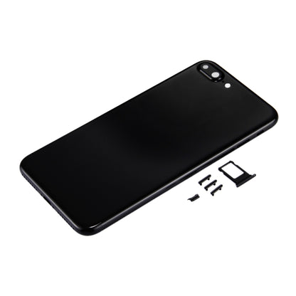 6 in 1 for iPhone 7 Plus (Back Cover + Card Tray + Volume Control Key + Power Button + Mute Switch Vibrator Key + Sign) Full Assembly Housing Cover (Jet Black), For iPhone 7 Plus Jet Black