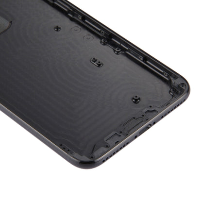 6 in 1 for iPhone 7 Plus (Back Cover + Card Tray + Volume Control Key + Power Button + Mute Switch Vibrator Key + Sign) Full Assembly Housing Cover (Jet Black), For iPhone 7 Plus Jet Black