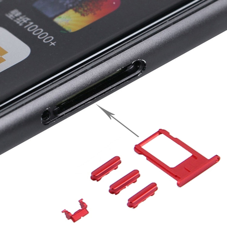 6 in 1 for iPhone 7 Plus (Back Cover (With Camera Lens)  + Card Tray + Volume Control Key + Power Button + Mute Switch Vibrator Key + Sign) Full Assembly Housing Cover, For iPhone 7 Plus