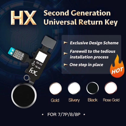 New Design Home Button (2 nd ) with Flex Cable for iPhone 8 Plus / 7 Plus / 8 / 7, 2nd for iPhone 8 Plus / 7 Plus / 8 / 7