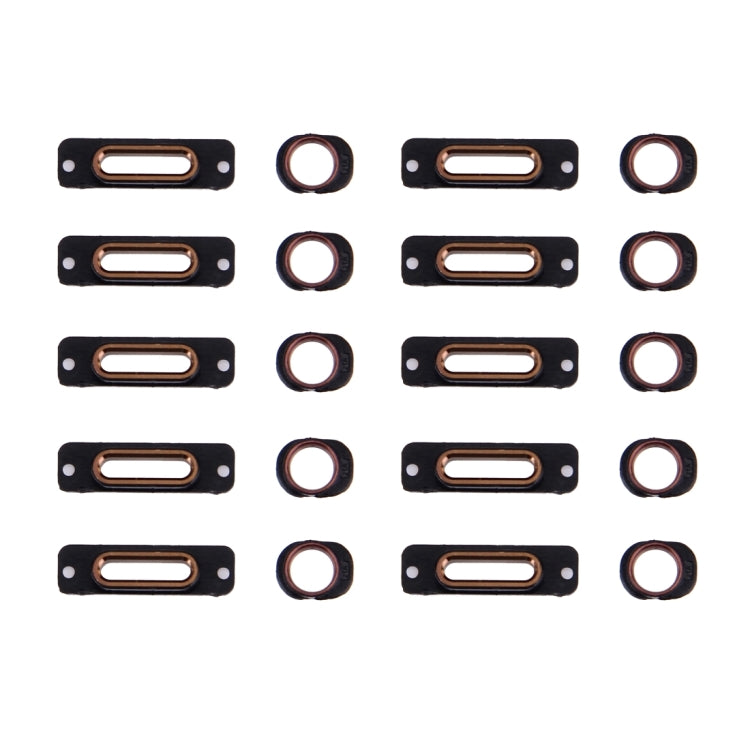 10 PCS 2 in 1 for iPhone SE Charging Port Retaining Brackets + Headphone Jack Rings, For iPhone SE