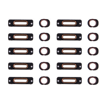 10 PCS 2 in 1 for iPhone SE Charging Port Retaining Brackets + Headphone Jack Rings, For iPhone SE