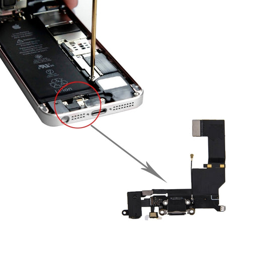 Original Charging Port + Audio Flex Cable for iPhone SE, For iPhone SE