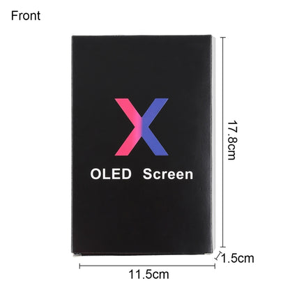 50 PCS Cardboard Packaging Black Box for iPhone X LCD Screen, Packaging Box for X OLED