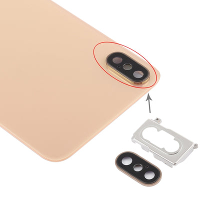 Battery Back Cover with Back Camera Bezel & Lens & Adhesive  for iPhone XS Max, For iPhone XS Max with Adhesive