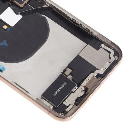 Battery Back Cover Assembly (with Side Keys & Speaker Ringer Buzzer & Motor & Camera Lens & Card Tray & Power Button + Volume Button + Charging Port + Signal Flex Cable & Wireless Charging Module) for iPhone XS Max, For iPhone XS Max (Full Assembly)���...