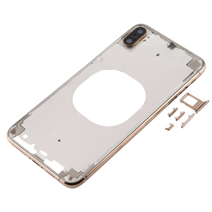 Transparent Battery Back Cover with Camera Lens Frame & SIM Card Tray & Side Keys for iPhone XS Max, For iPhone XS Max(Transparent)