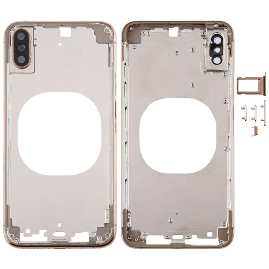 Transparent Battery Back Cover with Camera Lens Frame & SIM Card Tray & Side Keys for iPhone XS Max, For iPhone XS Max(Transparent)