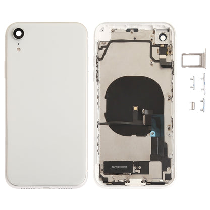 Battery Back Cover Assembly (with Side Keys & Speaker Ringer Buzzer & Motor & Camera Lens & Card Tray & Power Button + Volume Button + Charging Port + Signal Flex Cable & Wireless Charging Module) for iPhone XR