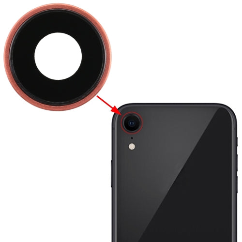 Back Camera Bezel with Lens Cover for iPhone XR, For iPhone XR(Rose Gold), For iPhone XR