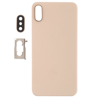 Battery Back Cover with Back Camera Bezel & Lens & Adhesive  for iPhone XS, For iPhone XS (Camera Lens+Adhesive), For iPhone XS with Camera Lens