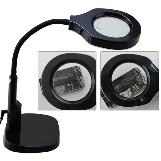 BEST Adjustable Desk Magnifier Lamp LED Light Magnifying Glass (Voltage 220V), 9145T Magnifier