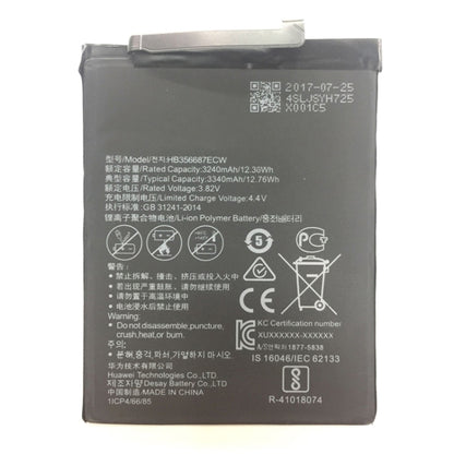 3240mAh Li-Polymer Battery HB356687ECW for Huawei nova 2 Plus / BAC-AL00 / Honor Play 7X, For nova 2 Plus